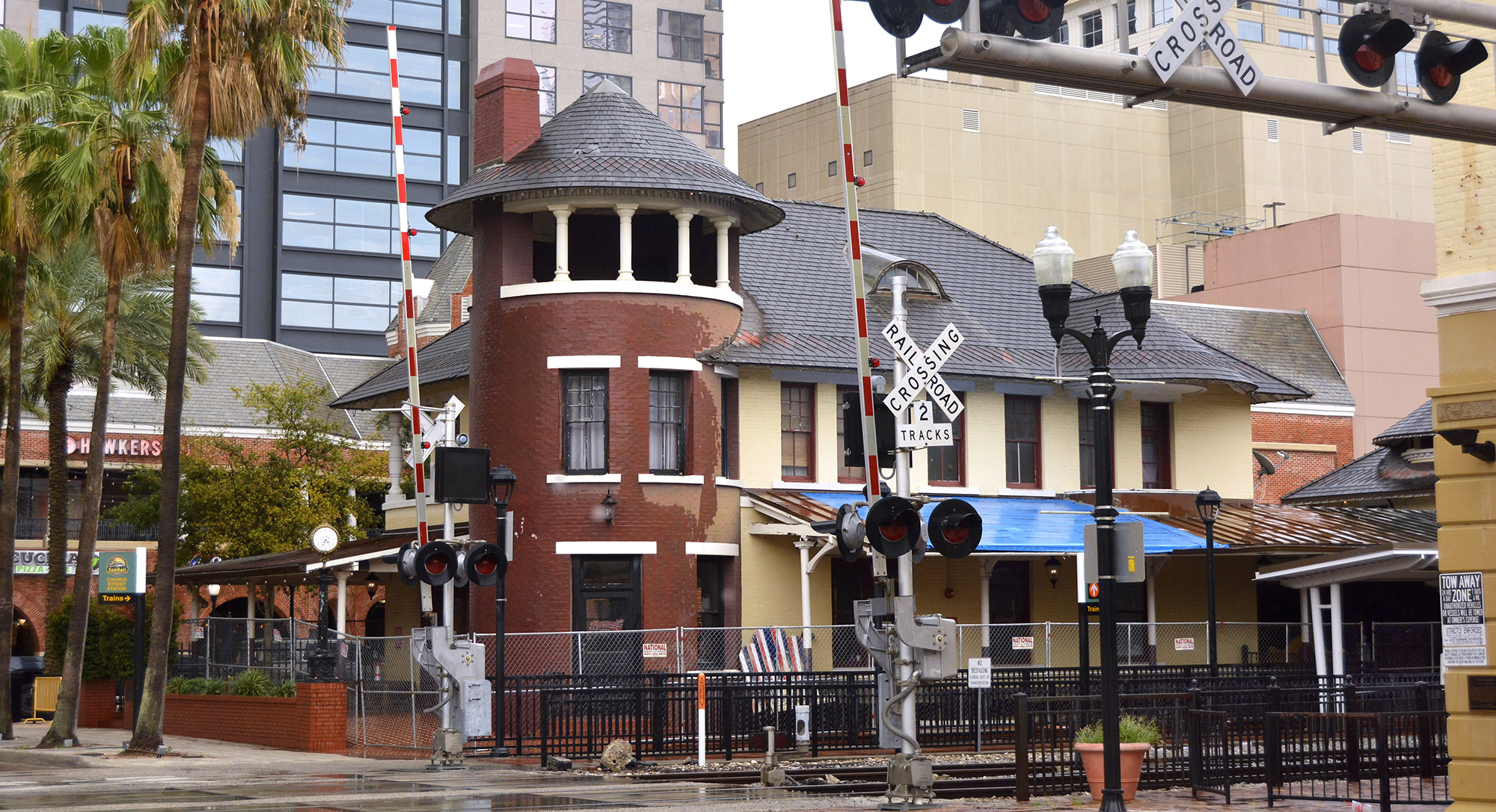 Exterior view of the Church Street train station in Orlando's Downtown Historic District.
